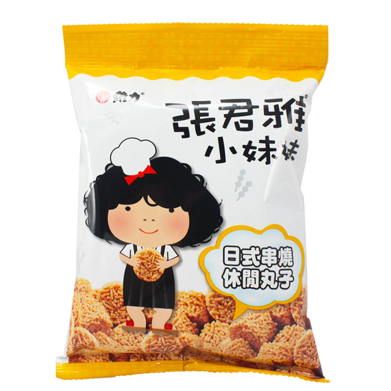 湾进口零食品 张君雅小妹妹点心面 日式串烧休闲丸子80g