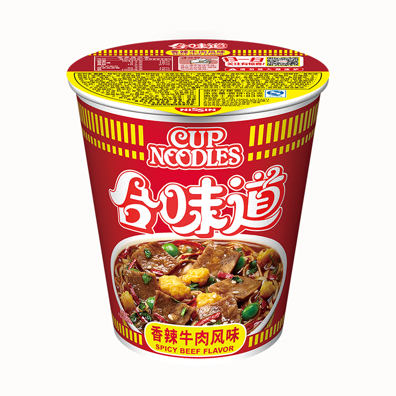 日清合味道香辣牛肉风味方便面 83g杯面速食面