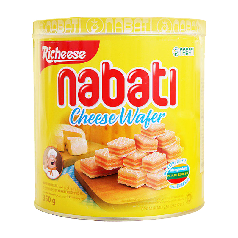 印尼丽芝士nabati纳宝帝奶酪味威化饼干350g休闲零食